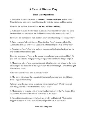 Thumbnail for A Court Of Mist And Fury Book Club Questions