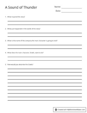 Thumbnail for A Sound Of Thunder Questions