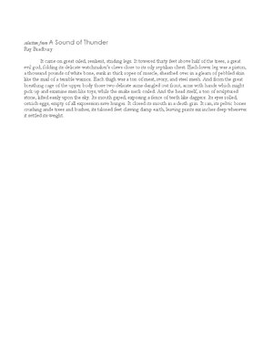 Thumbnail for A Sound Of Thunder Ray Bradbury