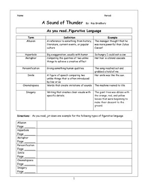 Thumbnail for A Sound Of Thunder Reading Guide