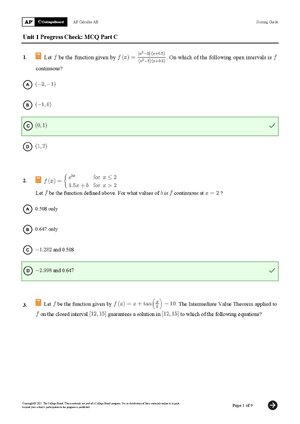 Thumbnail for AB SG Unit 1 Progress Check MCQ Part C
