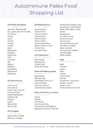 Thumbnail for Autoimmune Paleo Food Shopping List