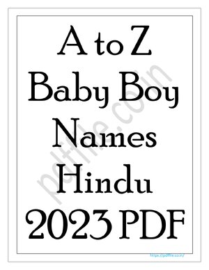 Thumbnail for A To Z Baby Boy Names Hindu 1