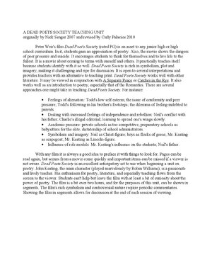 Thumbnail for DeadPoets Teaching Unit