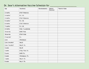 Dr. Sears Alternative Vaccine Schedule thumbnail