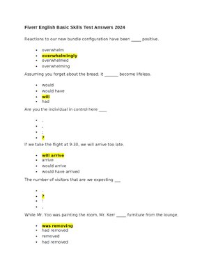 Thumbnail for Fiverr English Basic Skills Test Answers 2024