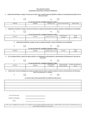 Thumbnail for Formato De Gobernabilidad (DeclaracióN Jurada) Es Document