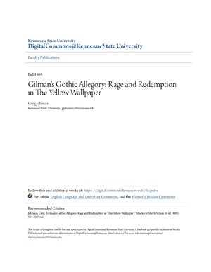 Thumbnail for Gilman 's Gothic Allegory: Rage and Redemption in The Yellow Wallpaper