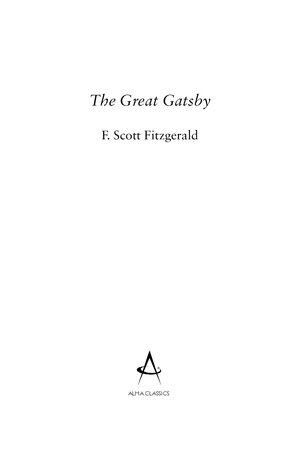 Thumbnail for Great Gatsby Extract