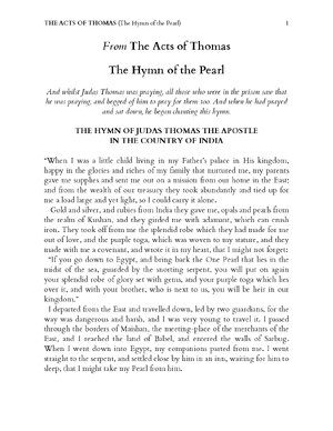 Thumbnail for Hymn Of The Pearl