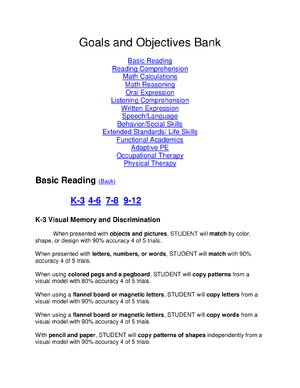 Thumbnail for IEP Goal Bank