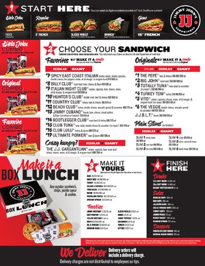 Thumbnail for Jimmy John'S Menu With No Prices