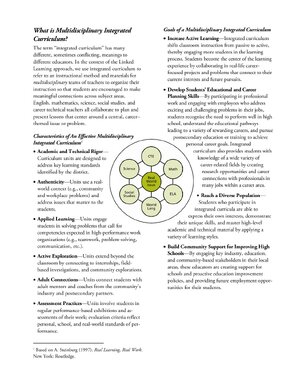Thumbnail for What is Multidisciplinary Integrated Curriculum?