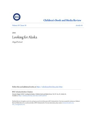 Thumbnail for Looking For Alaska Book Review