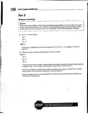 Thumbnail for Sample ASVAB Tests