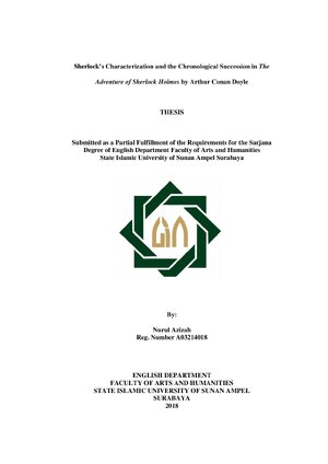 Sherlock’s Characterization and the Chronological