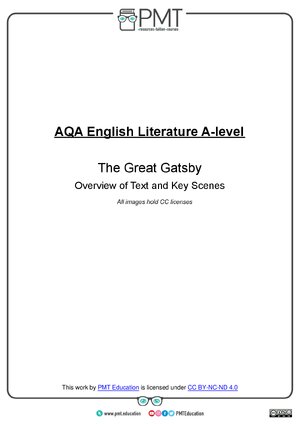 Thumbnail for The Great Gatsby Overview of Text and Key Scenes