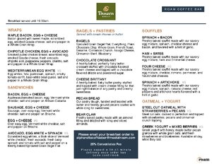 Panera Menu - Breakfast thumbnail