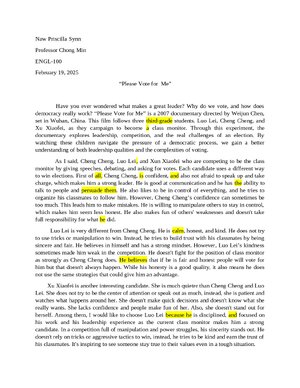 Thumbnail for Please Vote For Me (Edited)