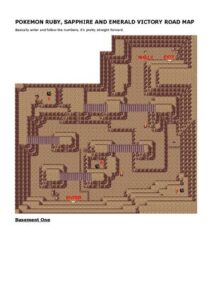 Pokemon Ruby, Sapphire And Emerald Map Of Victory Road thumbnail