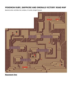 Thumbnail for Pokemon Ruby, Sapphire And Emerald Map Of Victory Road