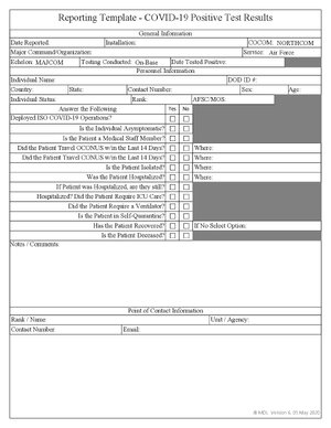 Thumbnail for Positive Covid Test Results Template