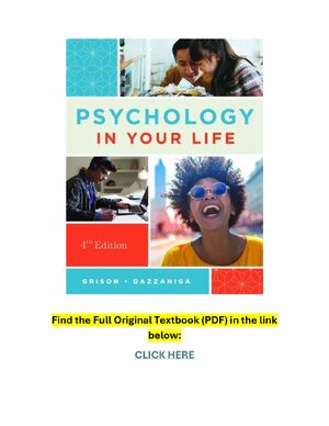 Thumbnail for Psychology In Your Life 4th Edition Textbook