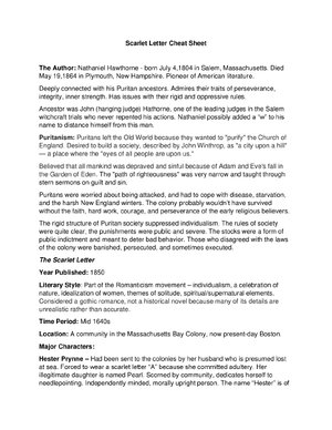 Thumbnail for Scarlet Letter Cheat Sheet
