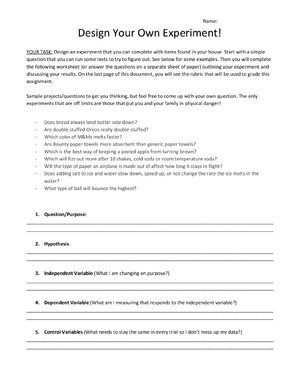 Thumbnail for Scientific Method Project