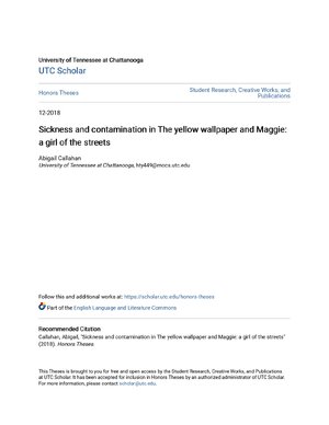 Thumbnail for Sickness And Contamination In The Yellow Wallpaper And Maggie A