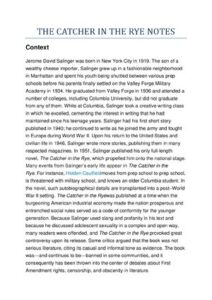 The Catcher In The Rye Notes thumbnail
