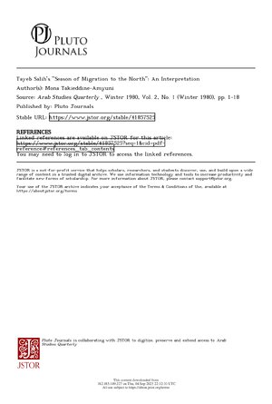 Thumbnail for Analysis of Tayeb Salih's "Season of Migration to the North