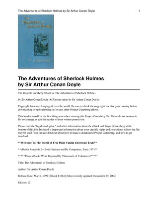 Thumbnail for The Adventures Of Sherlock Holmes