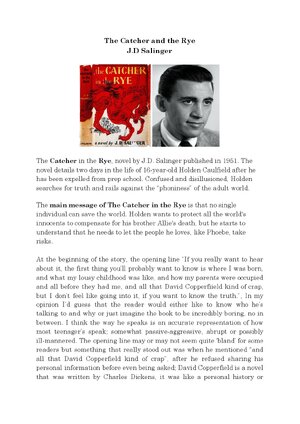 Thumbnail for The Catcher And The Rye By Manar Srivakul