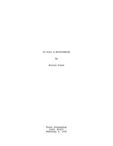TO KILL A MOCKINGBIRD by Horton Foote thumbnail