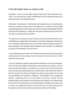 Thumbnail for To Kill A Mockingbird Chapter 20