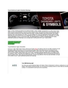 Toyota Dashboard Lights thumbnail