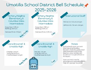 Umatilla School District Bell Schedules 2025 2026 thumbnail