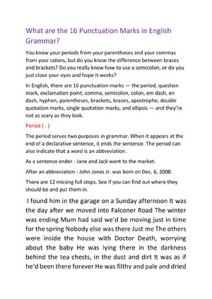Thumbnail for What Are The 16 Punctuation Marks In English Grammar