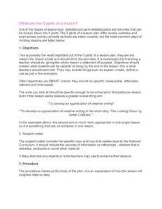 What Are The 5 Parts Of A Lesson 1. Objectives thumbnail