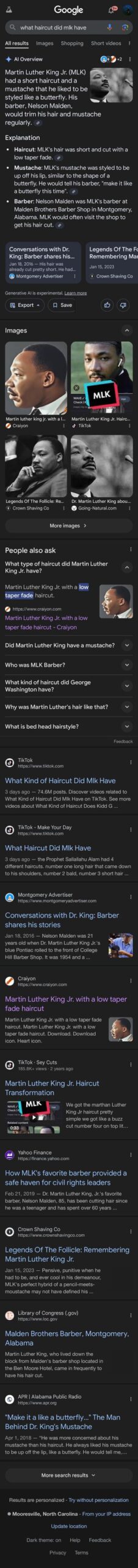 Thumbnail for What Haircut Did MLK Have Google Search