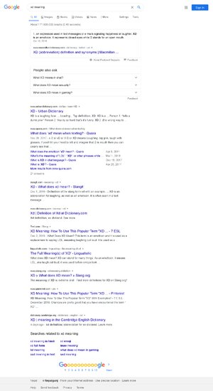 Thumbnail for XD Meaning Google Search