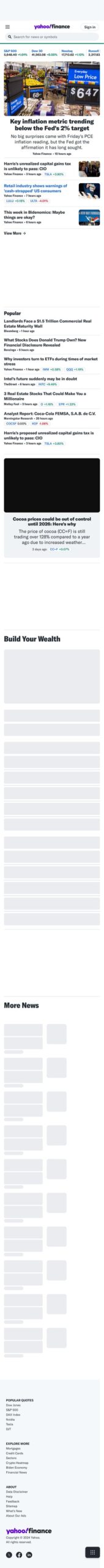 Thumbnail for Yahoo Finance Stock Market Live, Quotes, Business & Finance News