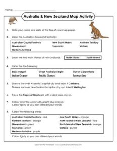 Australia & New Zealand Map Activity thumbnail