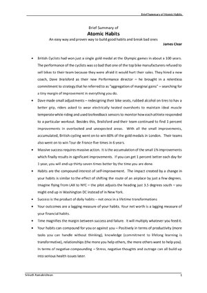 Thumbnail for Brief Summary Of Atomic Habits
