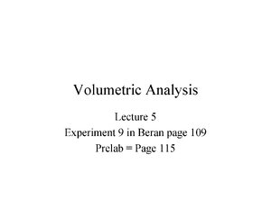Experiment 9 A Volumetric Analysis Pre Lab Answers thumbnail