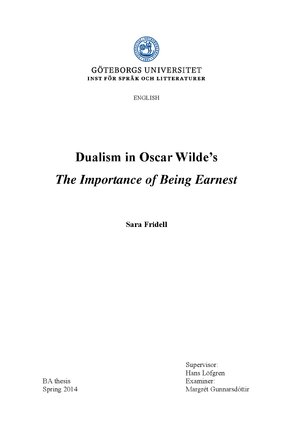 Thumbnail for Dualism in Oscar Wilde’s The Importance of Being Earnest