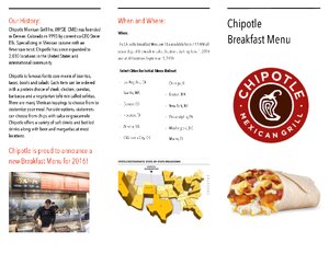 Chipotle Breakfast Menu thumbnail
