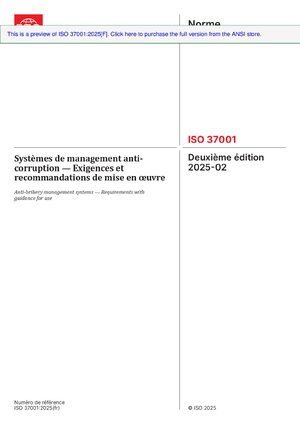 Thumbnail for Preview ISO+37001 2025[F]