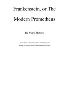 Shelley Frankenstein 1818 thumbnail